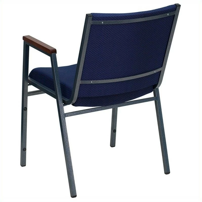 Budget ???? Bowery Hill Upholstered Stacking Chair In Navy ???? 3 Budget ???? Bowery Hill Upholstered Stacking Chair In Navy ???? - Image 3