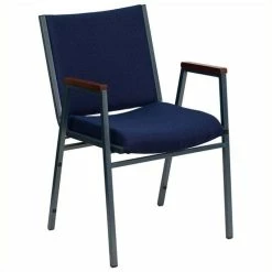 Budget ???? Bowery Hill Upholstered Stacking Chair In Navy ????