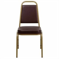 Alternative view of Best Pirce ???? Bowery Hill Stacking Banquet Stacking Chair In Brown ✔️