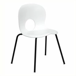 Best deal ???? Bowery Hill Designer Plastic Stacking Chair In White ????
