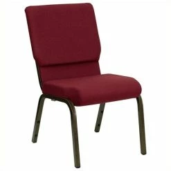 Wholesale ⌛ Bowery Hill Church Stacking Guest Chair In Burgundy ⌛
