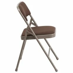 Alternative view of Top 10 ???? Bowery Hill Metal Folding Fabric Chair In Beige And Brown ????