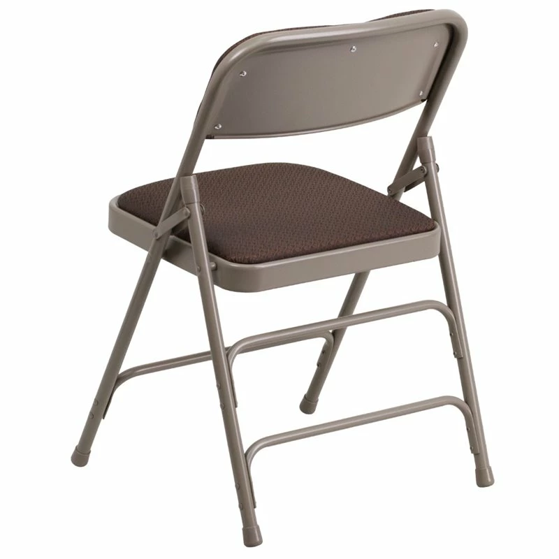 Top 10 ???? Bowery Hill Metal Folding Fabric Chair In Beige And Brown ???? 3 Top 10 ???? Bowery Hill Metal Folding Fabric Chair In Beige And Brown ???? - Image 3