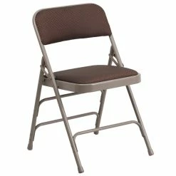 Top 10 ???? Bowery Hill Metal Folding Fabric Chair In Beige And Brown ????
