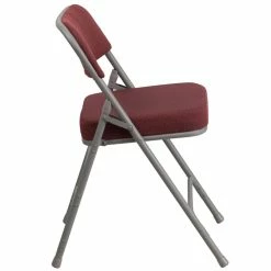Alternative view of Best reviews of ???? Bowery Hill Metal Folding Fabric Chair In Burgundy And Gray ????