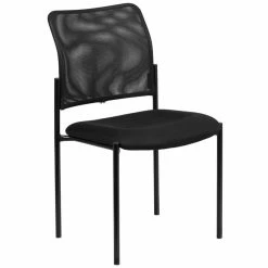 Promo ???? Bowery Hill Mesh Stacking Side Chair In Black ????