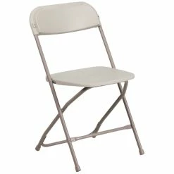 Promo ???? Bowery Hill Plastic Folding Chair In Beige ✨