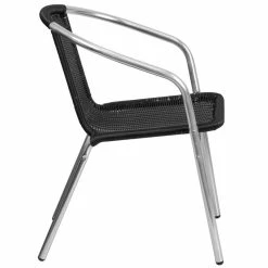 Alternative view of Best deal ???? Bowery Hill Aluminum And Rattan Stacking Patio Chair In Black ????