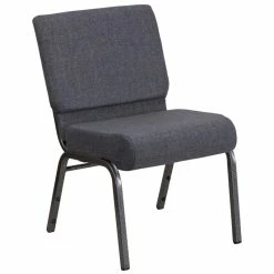 Cheapest ???? Bowery Hill Fabric Church Chair In Gray ????