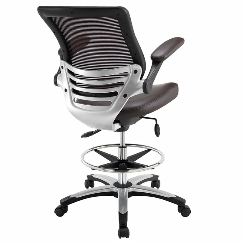 Top 10 ❤️ Hawthorne Collections Hawthorne Collection Faux Leather Mesh Drafting Stool In Brown ???? 3 Top 10 ❤️ Hawthorne Collections Hawthorne Collection Faux Leather Mesh Drafting Stool In Brown ???? - Image 3