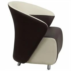 Alternative view of Brand new ???? Scranton & Co Reception Chair With Beige Detailing In Dark Brown ❤️