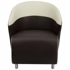 Brand new ???? Scranton & Co Reception Chair With Beige Detailing In Dark Brown ❤️ 7 Brand new ???? Scranton & Co Reception Chair With Beige Detailing In Dark Brown ❤️ -Flash Furniture Shop 1825351 3 L