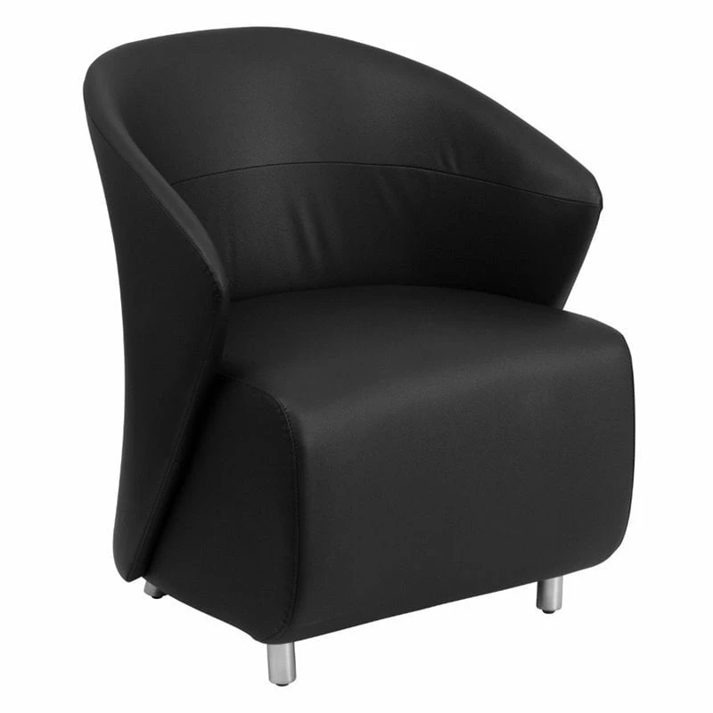 Cheapest ❤️ Scranton & Co Leather Reception Chair In Black ???? 1 Cheapest ❤️ Scranton & Co Leather Reception Chair In Black ????