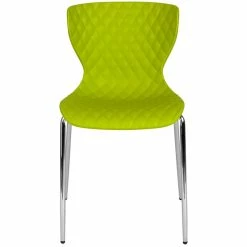 Alternative view of Brand new ???? Flash Furniture Lowell Plastic Dining Side Chair In Citrus Green ⭐