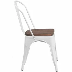 Best Pirce ???? Flash Furniture Metal Stackable Dining Side Chair In White ???? -Flash Furniture Shop 1869711 2 L