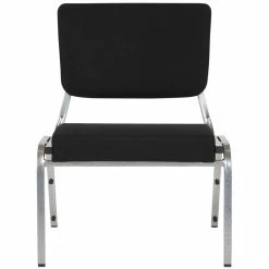 Alternative view of New ???? Flash Furniture Hercules Bariatric Reception Chair In Black And Silver ⭐