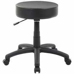 Discount ✔️ Boss Office Products Boss Office Dot Faux Leather Swivel Drafting Stool In Black ????