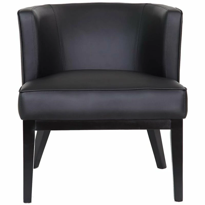 Buy ???? Boss Office Products Boss Office Ava Faux Leather Reception Chair In Black And Driftwood ⭐ 2 Buy ???? Boss Office Products Boss Office Ava Faux Leather Reception Chair In Black And Driftwood ⭐ - Image 2