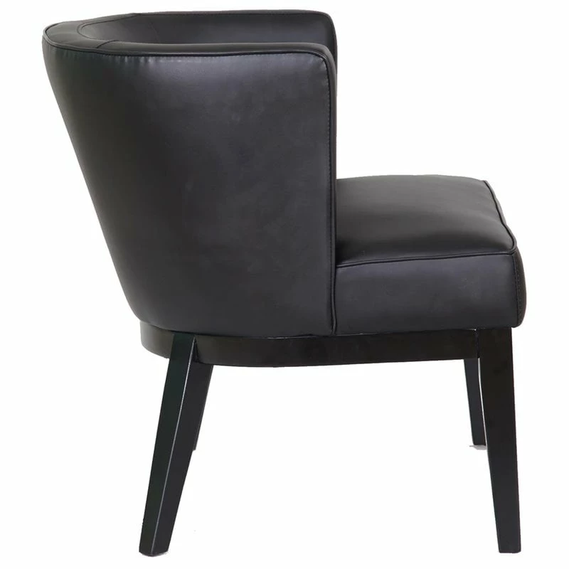 Buy ???? Boss Office Products Boss Office Ava Faux Leather Reception Chair In Black And Driftwood ⭐ 3 Buy ???? Boss Office Products Boss Office Ava Faux Leather Reception Chair In Black And Driftwood ⭐ - Image 3