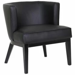 Buy ???? Boss Office Products Boss Office Ava Faux Leather Reception Chair In Black And Driftwood ⭐