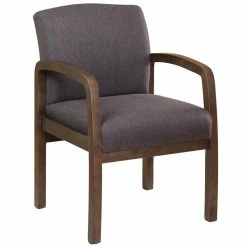 Discount ???? Boss Office Products Boss Office Albany Guest Chair In Slate Gray And Driftwood ????