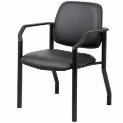New ???? Boss Office Products Boss Office Big And Tall Faux Leather Guest Chair In Black ???? 8 New ???? Boss Office Products Boss Office Big And Tall Faux Leather Guest Chair In Black ???? -Flash Furniture Shop 1878496 2 L