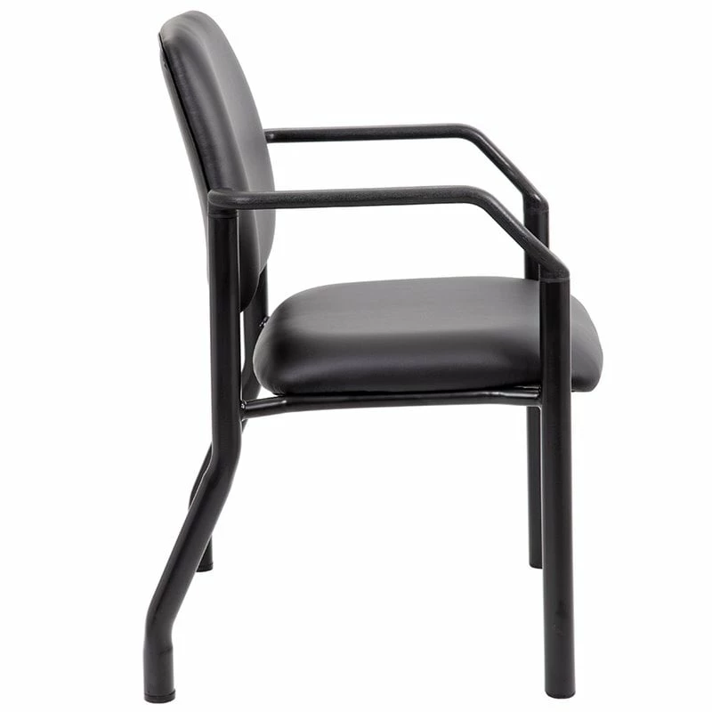 New ???? Boss Office Products Boss Office Big And Tall Faux Leather Guest Chair In Black ???? 4 New ???? Boss Office Products Boss Office Big And Tall Faux Leather Guest Chair In Black ???? - Image 4