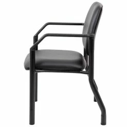 New ???? Boss Office Products Boss Office Big And Tall Faux Leather Guest Chair In Black ???? 11 New ???? Boss Office Products Boss Office Big And Tall Faux Leather Guest Chair In Black ???? -Flash Furniture Shop 1878496 5 L