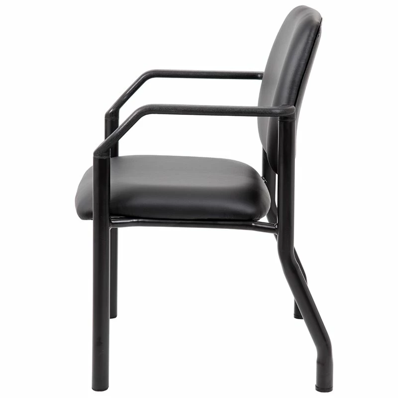 New ???? Boss Office Products Boss Office Big And Tall Faux Leather Guest Chair In Black ???? 6 New ???? Boss Office Products Boss Office Big And Tall Faux Leather Guest Chair In Black ???? - Image 6