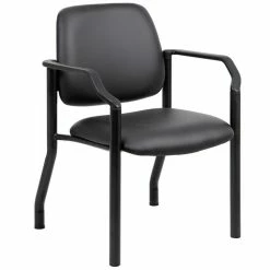 New ???? Boss Office Products Boss Office Big And Tall Faux Leather Guest Chair In Black ????