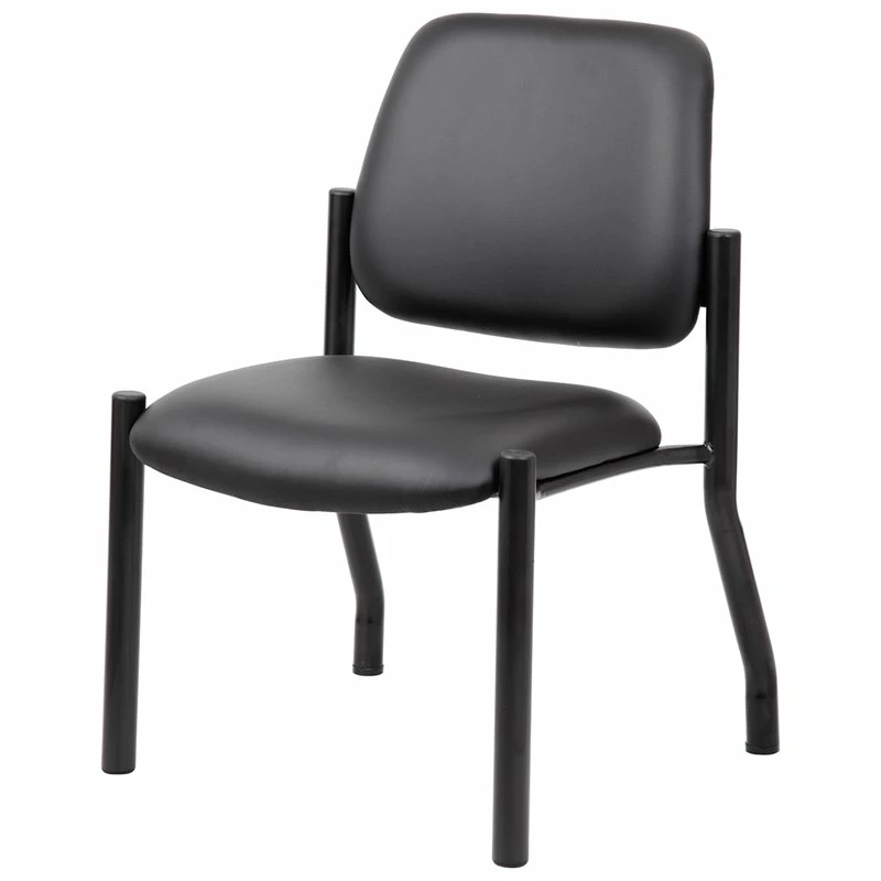 Wholesale ???? Boss Office Products Boss Office Big And Tall Faux Leather Guest Chair In Black ???? 3 Wholesale ???? Boss Office Products Boss Office Big And Tall Faux Leather Guest Chair In Black ???? - Image 3