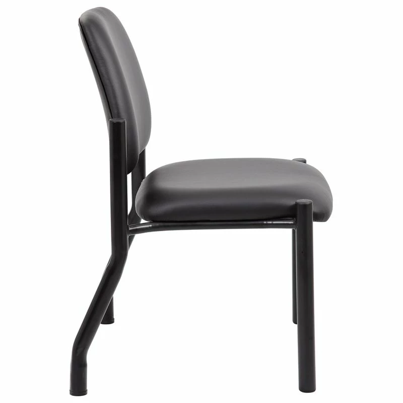 Wholesale ???? Boss Office Products Boss Office Big And Tall Faux Leather Guest Chair In Black ???? 4 Wholesale ???? Boss Office Products Boss Office Big And Tall Faux Leather Guest Chair In Black ???? - Image 4