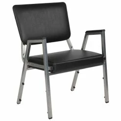 Hot Sale ???? Flash Furniture Hercules Faux Leather Bariatric Reception Arm Chair In Black ????