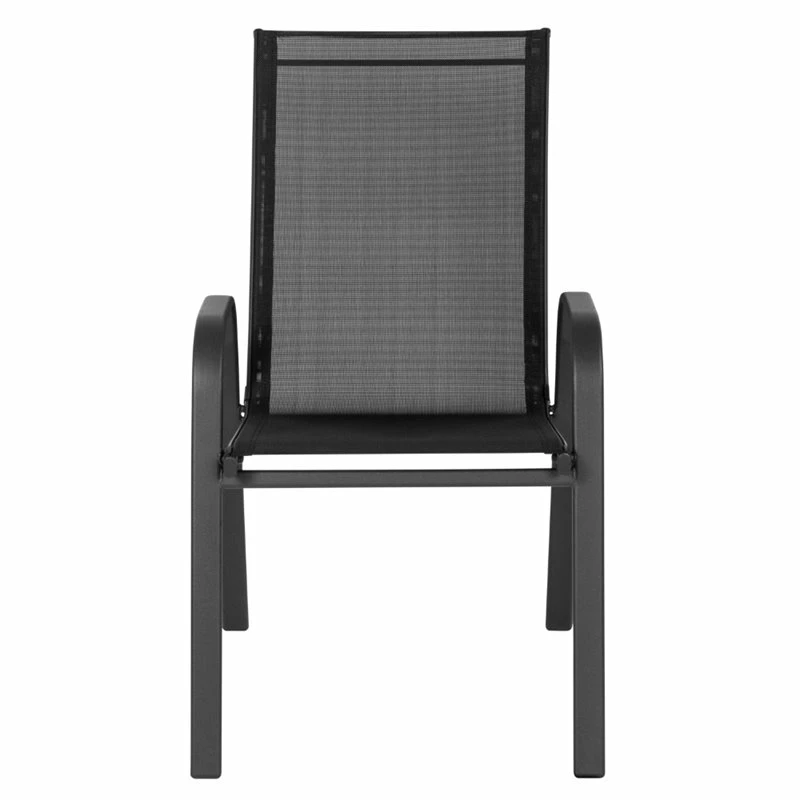 Hot Sale ✨ Flash Furniture Brazos Sling Stacking Patio Chair In Black ???? 3 Hot Sale ✨ Flash Furniture Brazos Sling Stacking Patio Chair In Black ???? - Image 3