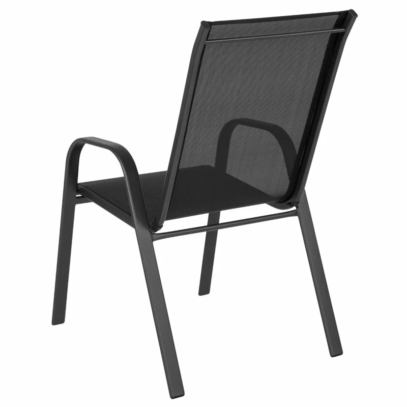 Hot Sale ✨ Flash Furniture Brazos Sling Stacking Patio Chair In Black ???? 5 Hot Sale ✨ Flash Furniture Brazos Sling Stacking Patio Chair In Black ???? - Image 5