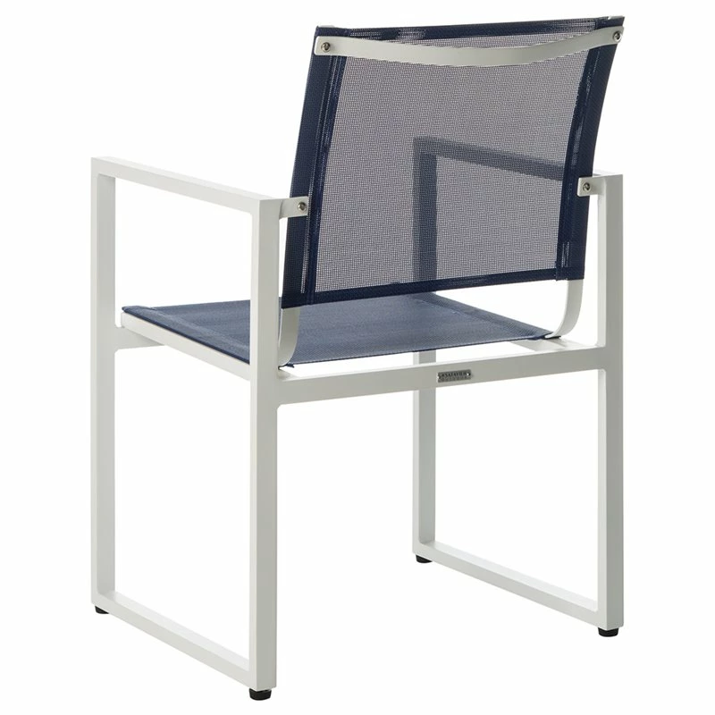 Wholesale ???? Safavieh Neval Stackable Patio Chair In Navy And White (Set Of 2) ???? 6 Wholesale ???? Safavieh Neval Stackable Patio Chair In Navy And White (Set Of 2) ???? - Image 6