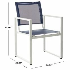 Wholesale ???? Safavieh Neval Stackable Patio Chair In Navy And White (Set Of 2) ???? 20 Wholesale ???? Safavieh Neval Stackable Patio Chair In Navy And White (Set Of 2) ???? -Flash Furniture Shop 1936131 18 L