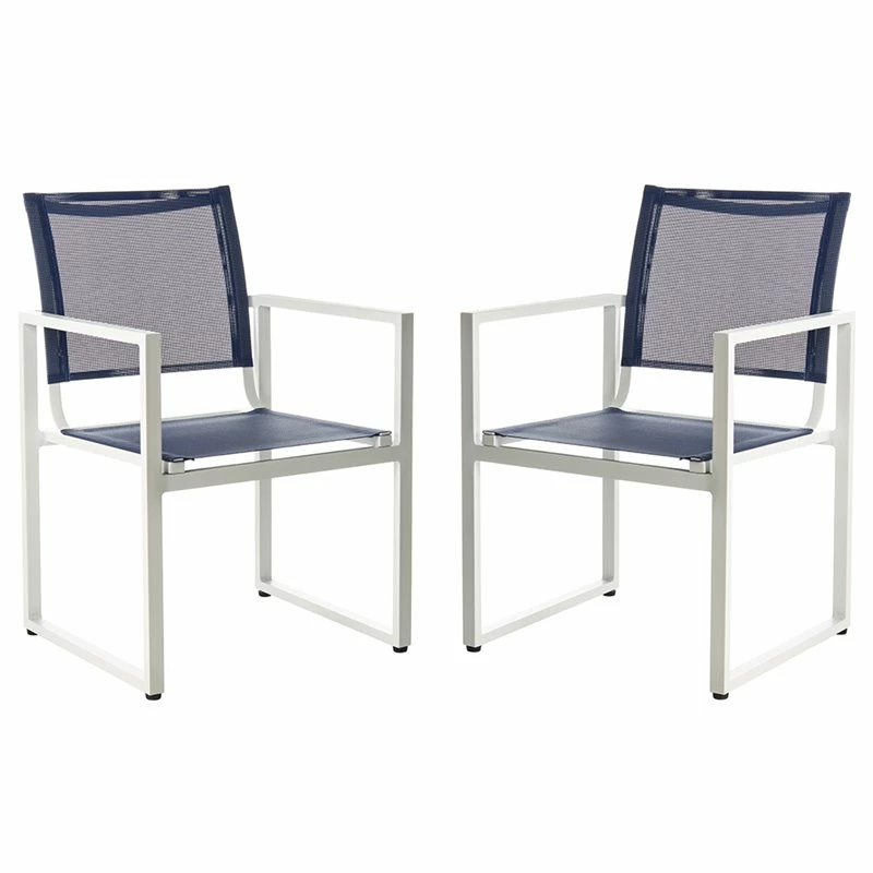 Wholesale ???? Safavieh Neval Stackable Patio Chair In Navy And White (Set Of 2) ???? 1 Wholesale ???? Safavieh Neval Stackable Patio Chair In Navy And White (Set Of 2) ????