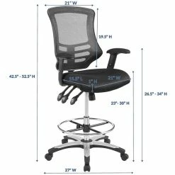 Cheap ???? Modway Calibrate Mesh Adjustable Swivel Drafting Stool In Black ⌛ 11 Cheap ???? Modway Calibrate Mesh Adjustable Swivel Drafting Stool In Black ⌛ -Flash Furniture Shop 1945274 4 L