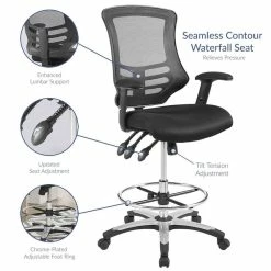 Cheap ???? Modway Calibrate Mesh Adjustable Swivel Drafting Stool In Black ⌛ 12 Cheap ???? Modway Calibrate Mesh Adjustable Swivel Drafting Stool In Black ⌛ -Flash Furniture Shop 1945274 5 L