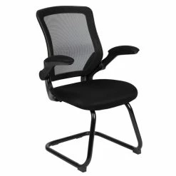 Promo ???? Flash Furniture Mesh Sled Base Office Chair In Black ✔️