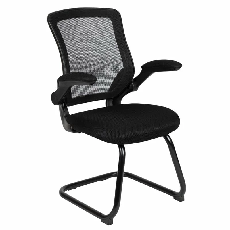 Promo ???? Flash Furniture Mesh Sled Base Office Chair In Black ✔️ 1 Promo ???? Flash Furniture Mesh Sled Base Office Chair In Black ✔️