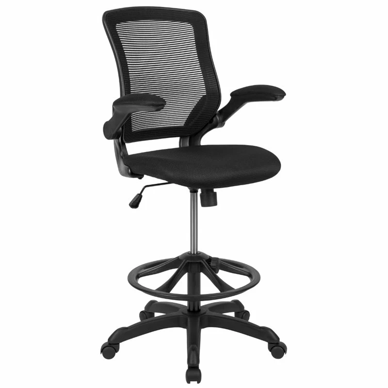 Hot Sale ???? Flash Furniture Mesh Drafting Stool In Black ???? 1 Hot Sale ???? Flash Furniture Mesh Drafting Stool In Black ????
