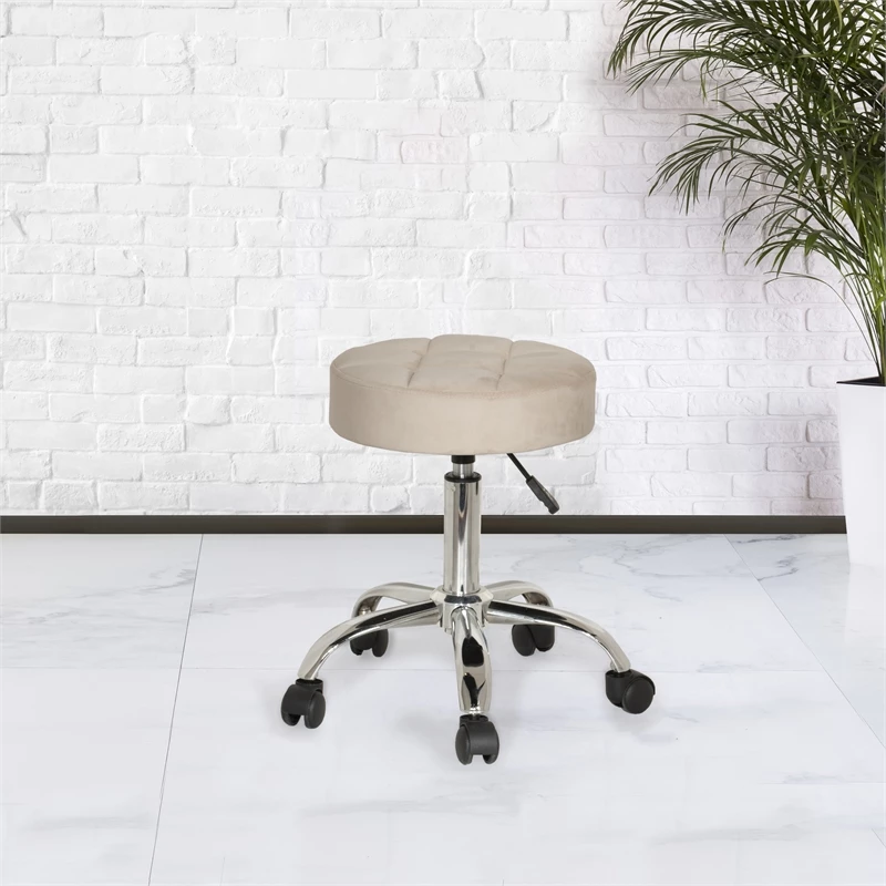 Best Pirce ❤️ Hillsdale Furniture Nora Tufted Adjustable Backless Metal Vanity Stool In Cream ???? 5 Best Pirce ❤️ Hillsdale Furniture Nora Tufted Adjustable Backless Metal Vanity Stool In Cream ???? - Image 5