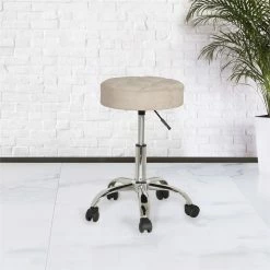 Best Pirce ❤️ Hillsdale Furniture Nora Tufted Adjustable Backless Metal Vanity Stool In Cream ???? 14 Best Pirce ❤️ Hillsdale Furniture Nora Tufted Adjustable Backless Metal Vanity Stool In Cream ???? -Flash Furniture Shop 1987218 5 L