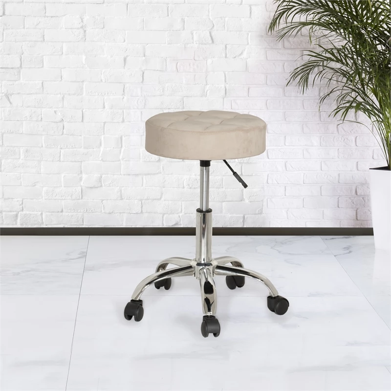 Best Pirce ❤️ Hillsdale Furniture Nora Tufted Adjustable Backless Metal Vanity Stool In Cream ???? 6 Best Pirce ❤️ Hillsdale Furniture Nora Tufted Adjustable Backless Metal Vanity Stool In Cream ???? - Image 6