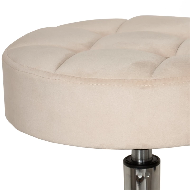 Best Pirce ❤️ Hillsdale Furniture Nora Tufted Adjustable Backless Metal Vanity Stool In Cream ???? 7 Best Pirce ❤️ Hillsdale Furniture Nora Tufted Adjustable Backless Metal Vanity Stool In Cream ???? - Image 7