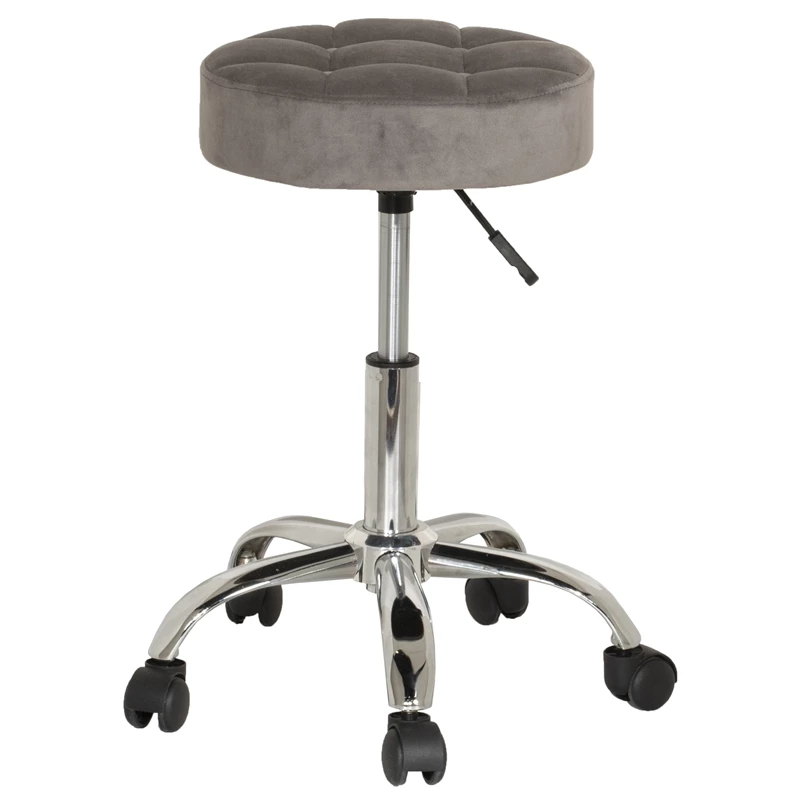 Buy ???? Hillsdale Furniture Nora Tufted Adjustable Backless Metal Vanity Stool In Gray ???? 9 Buy ???? Hillsdale Furniture Nora Tufted Adjustable Backless Metal Vanity Stool In Gray ???? - Image 9