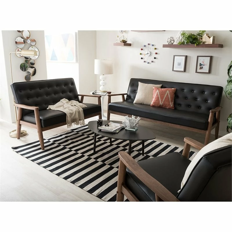 Coupon ???? Maddie Home Faux Leather Tufted Reception Chair In Black ???? 6 Coupon ???? Maddie Home Faux Leather Tufted Reception Chair In Black ???? - Image 6