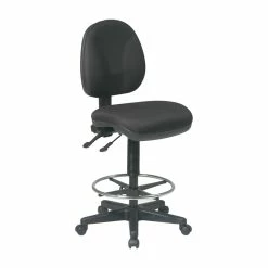 Wholesale ???? Office Star Deluxe Ergonomic Black Fabric Drafting Chair With Adjustable Footring ????